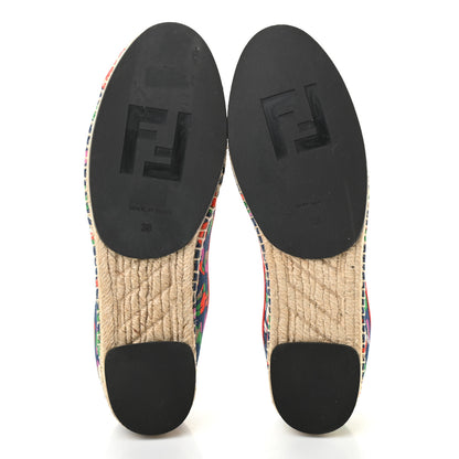 Fendi Canvas Fendi Roma Printed Espadrille 38 Multicolor 5 of 7