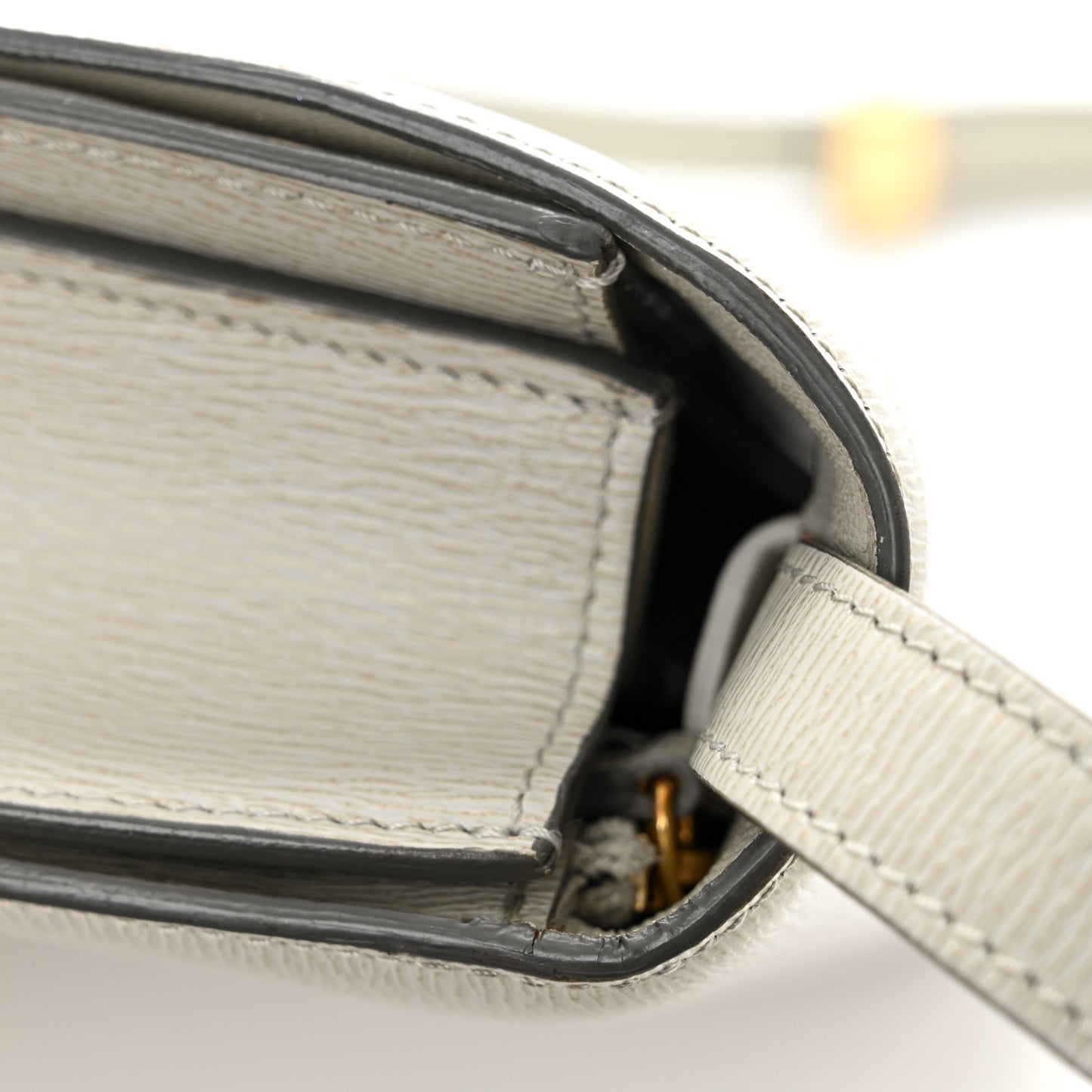Liege Calfskin Medium Classic Box Flap Bag Pale Grey