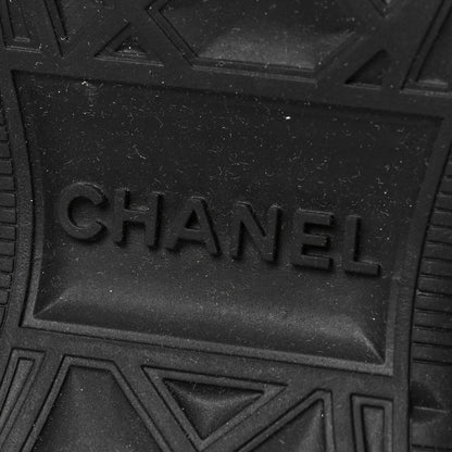 Chanel Velvet Calfskin Mixed Fibers CC Sneakers 38.5 Black 7 of 8
