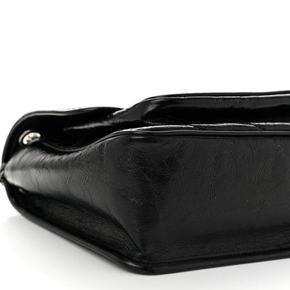 Saint Laurent Crinkled Calfskin Matelasse Monogram Medium Niki Chain Satchel Black 9 of 10