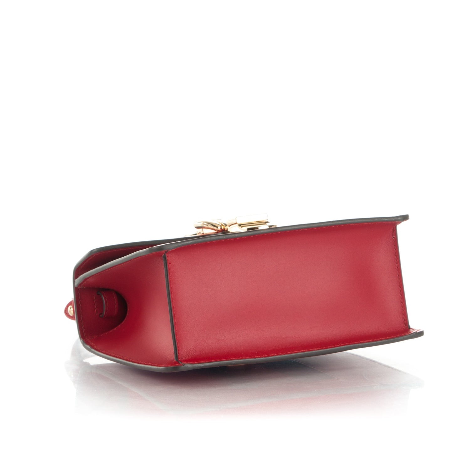 Calfskin Mini Sylvie Top Handle Bag Hibiscus Red