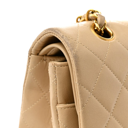 Chanel Lambskin Quilted Medium Double Flap Beige 12 of 15