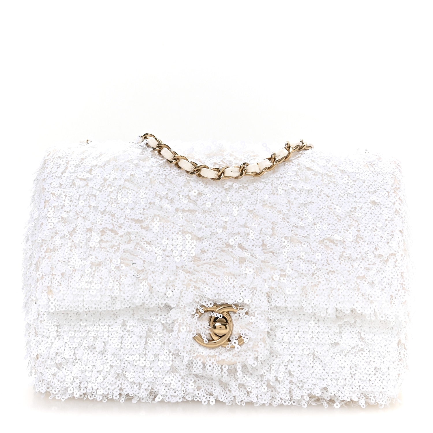 Chanel Sequin Mini Rectangular Flap White 1 of 10