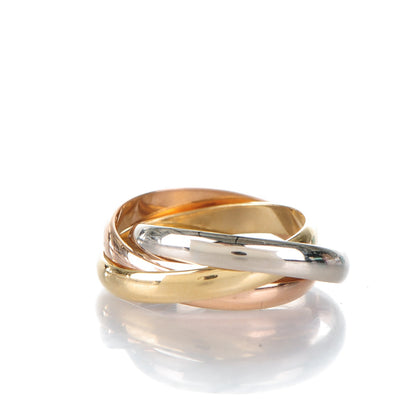 Cartier 18k Pink Yellow White Gold Les Must De Trinity Ring 60 9 3 of 4
