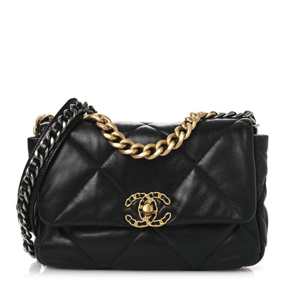Chanel Lambskin Quilted Medium Chanel 19 Flap Black 1 of 12