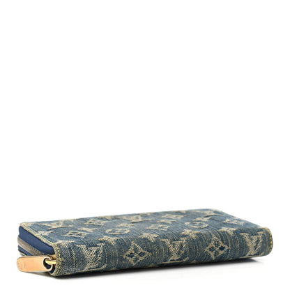 Louis Vuitton Monogram Denim Zippy Wallet Blue 4 of 8