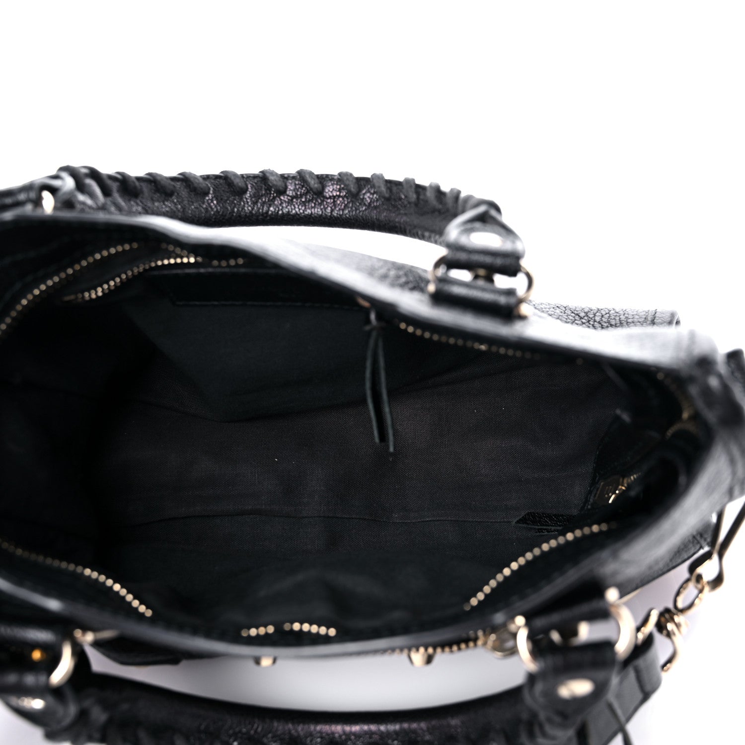 Balenciaga Chevre Gold Metallic Edge Hardware Mini City Black 5 of 10