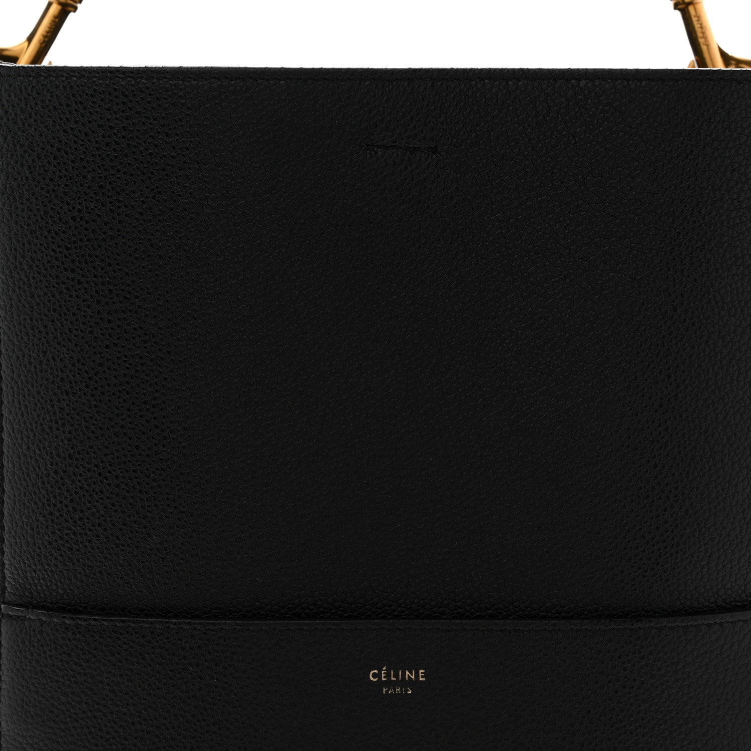 Celine Soft Grained Calfskin Sangle Bucket Bag Black 8 of 12