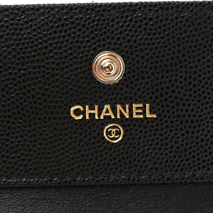 Chanel Caviar Crystal Quilted Small Flap Wallet Black 6 of 9