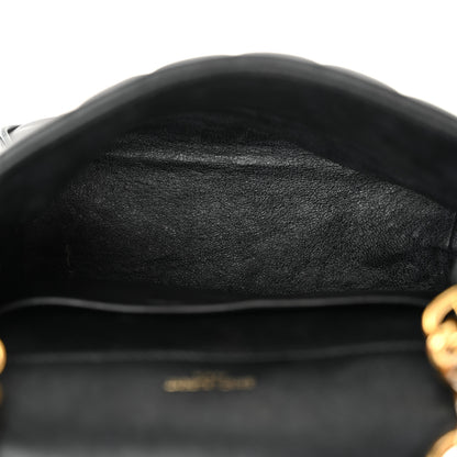 Saint Laurent Lambskin Matelasse Monogram Medium Vicky Chain Bag Black 5 of 17