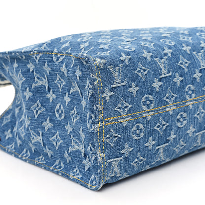 Louis Vuitton Monogram Denim Onthego MM Blue 8 of 10