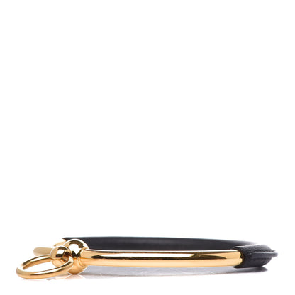 Hermes Calfskin Loop 1 Bracelet M Gold Black 1 of 7