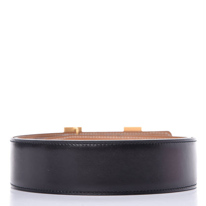 Hermes Box Chamonix 42mm Constance Reversible H Belt 95 Black Natural 3 of 7