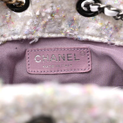 Chanel Tweed PVC Quilted Small Gabrielle Backpack White 6 of 10