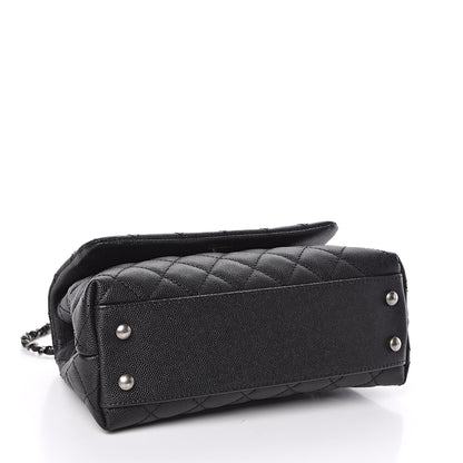 Chanel Caviar Lizard Quilted Mini Coco Handle Flap Black 4 of 10