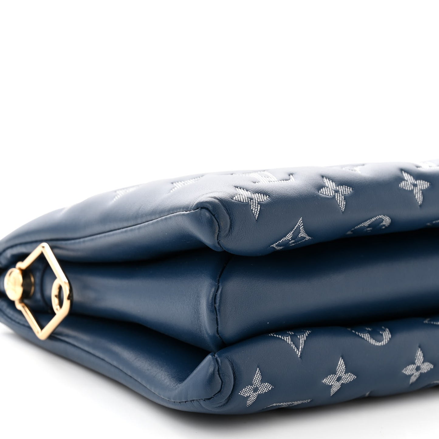 Lambskin Embossed Monogram Coussin PM Denim Blue