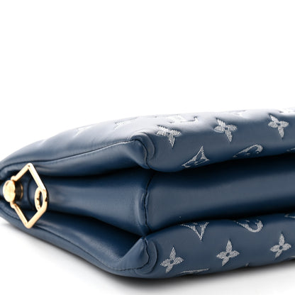 Louis Vuitton Lambskin Embossed Monogram Coussin PM Denim Blue 8 of 10