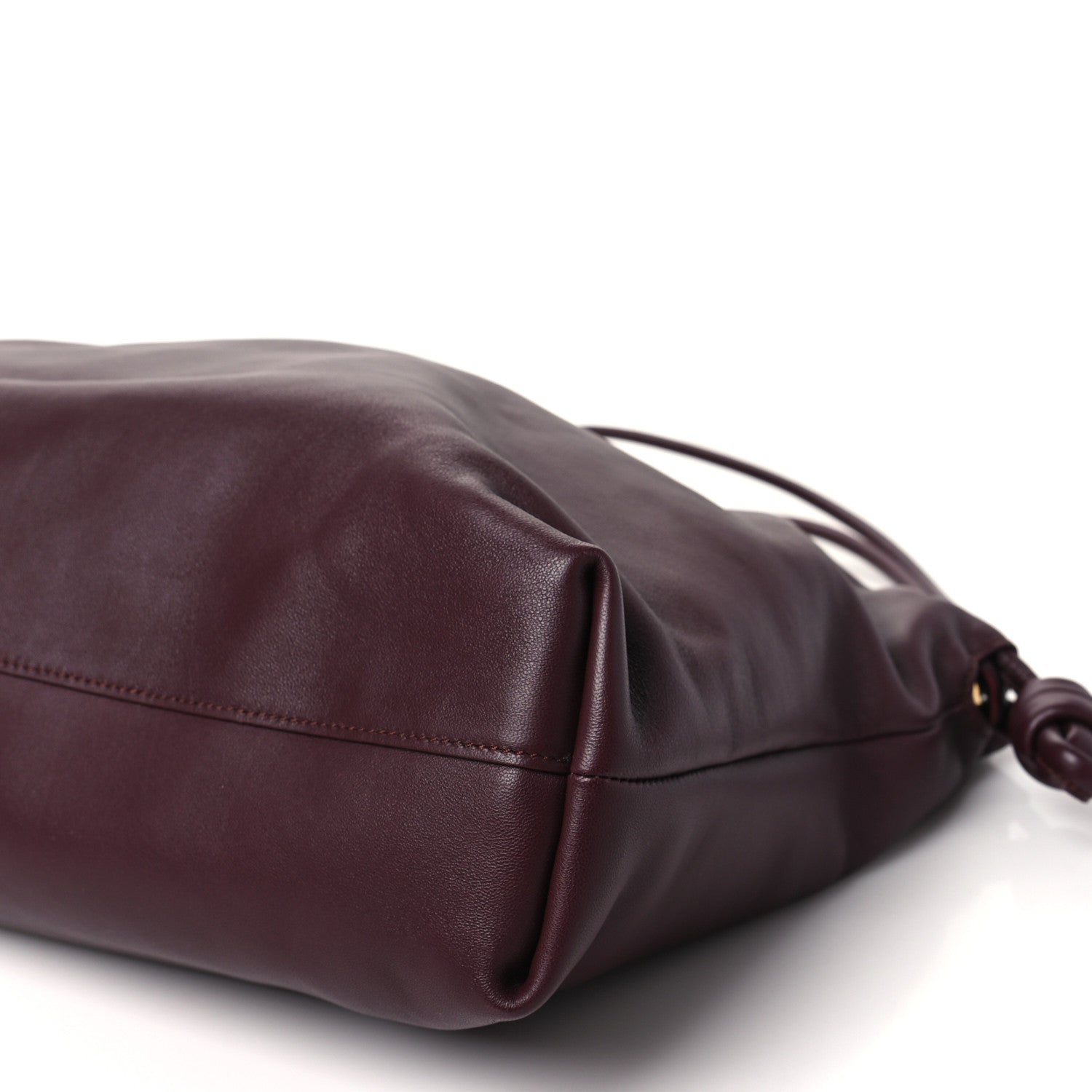 Loewe Mellow Nappa Donut Chain Large Flamenco Knot Clutch Dark Burgundy 10 of 10