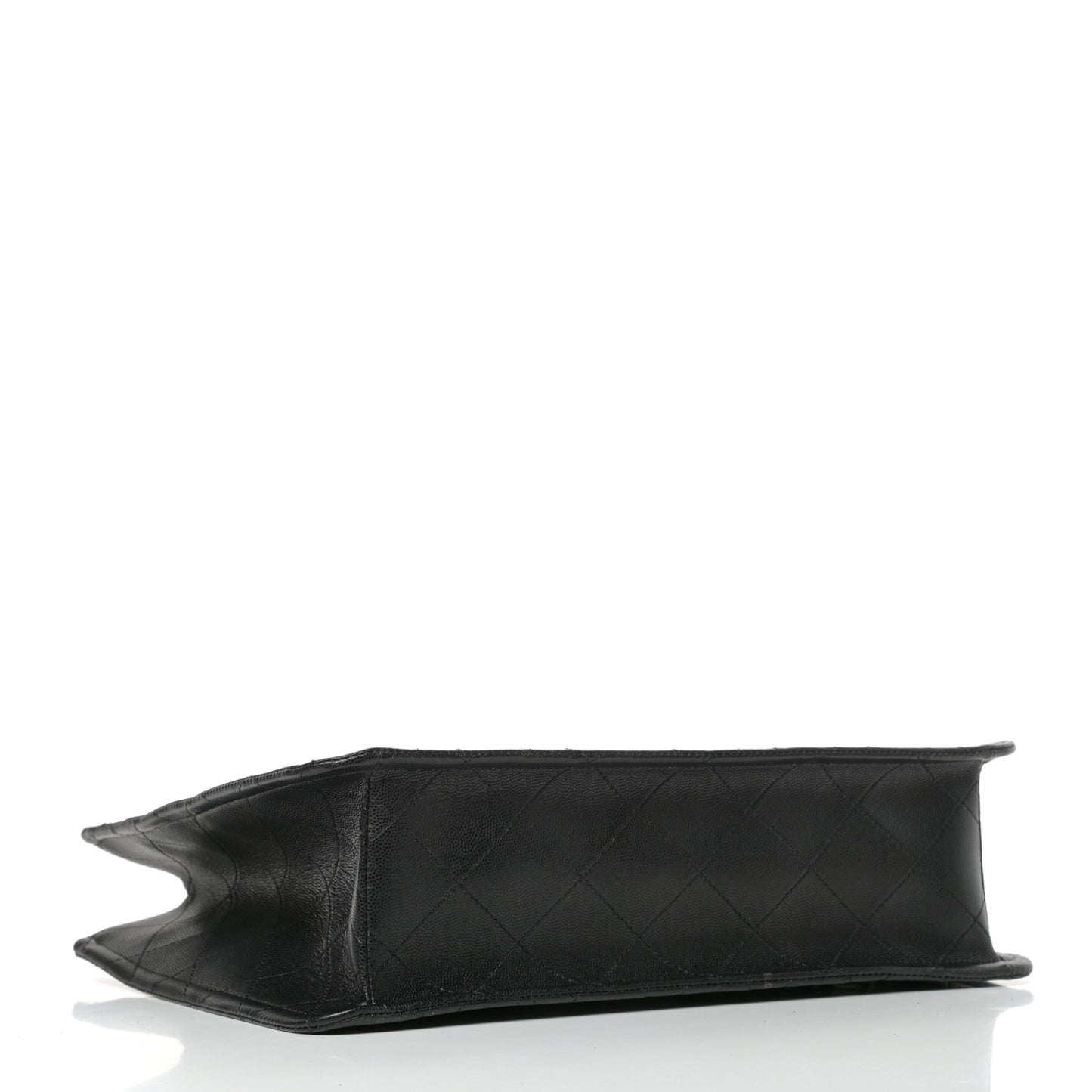 Caviar Quilted Sweet Classic Shopping Tote Black