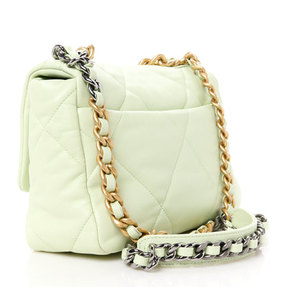 Chanel Lambskin Quilted Medium Chanel 19 Flap Light Green 3 of 10