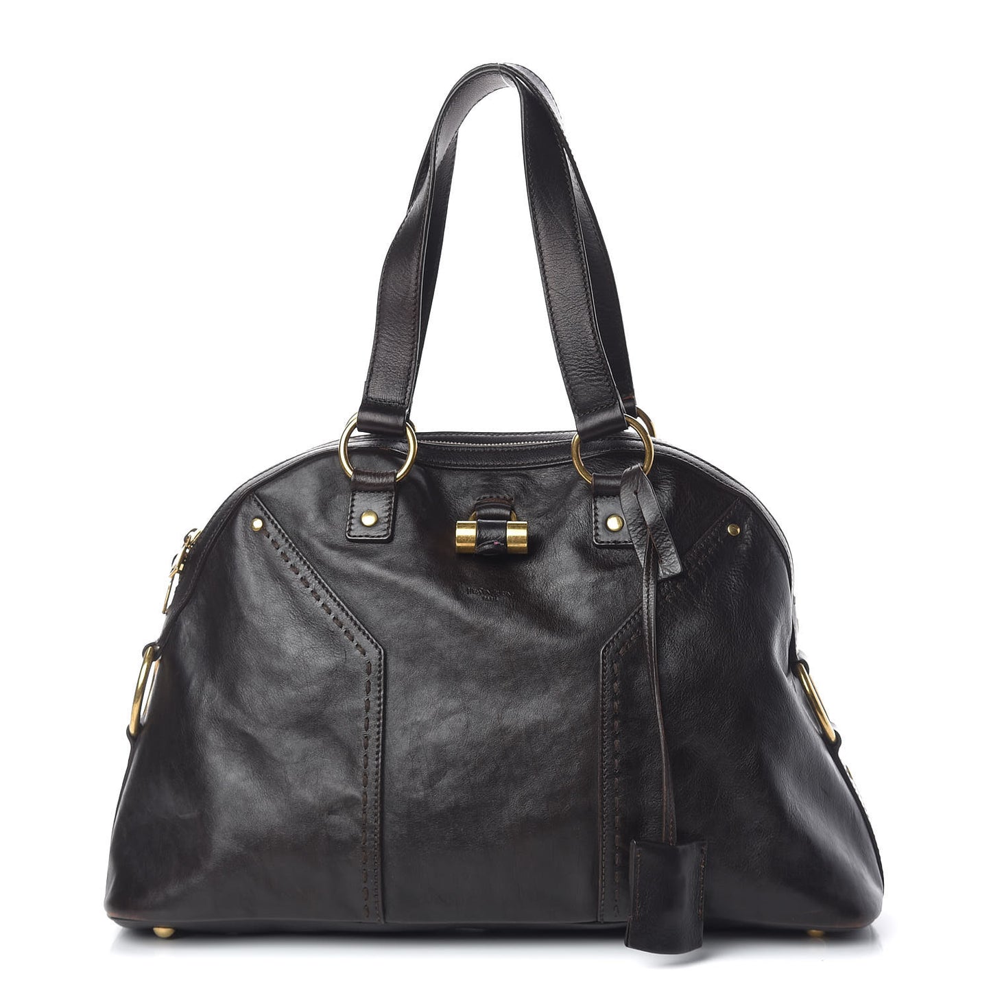 Calfskin Large Muse Dark Brown