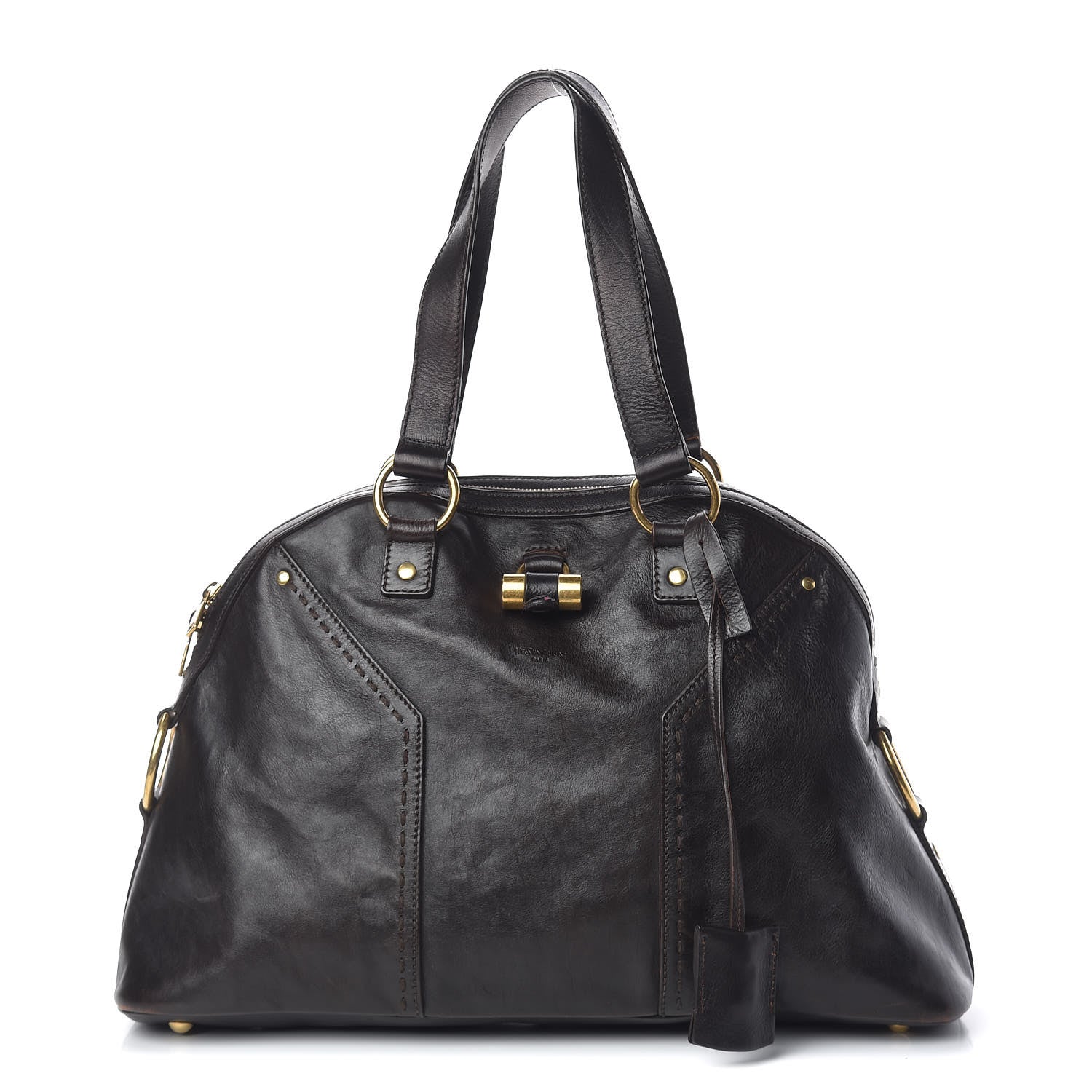 Saint Laurent Calfskin Large Muse Dark Brown 1 of 16
