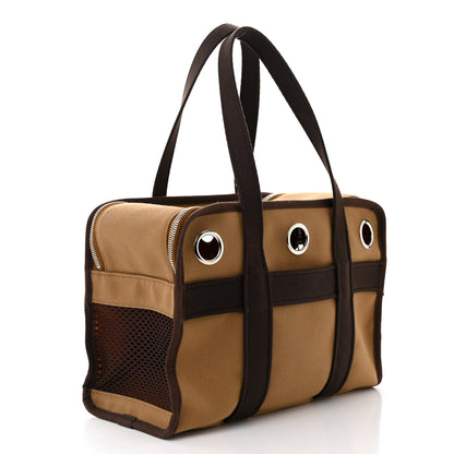 Hermes Polyamide Cotton Carrying Dog Bag Fauve Feu 4 of 13