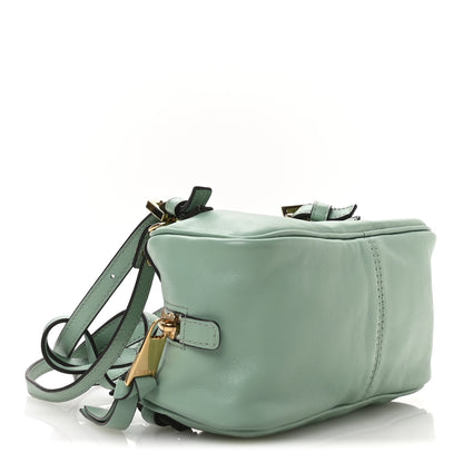 Versace Lambskin Mini Tag Bowling Bag Turquoise 4 of 9