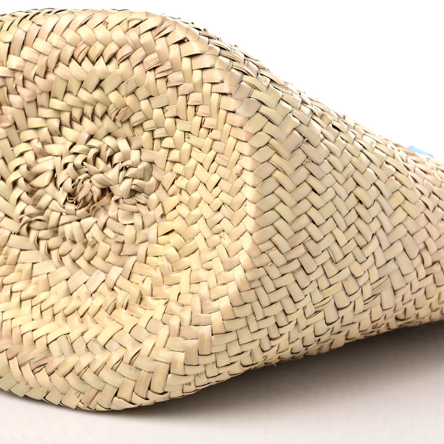 Woven Straw Loubishore Tote Blue