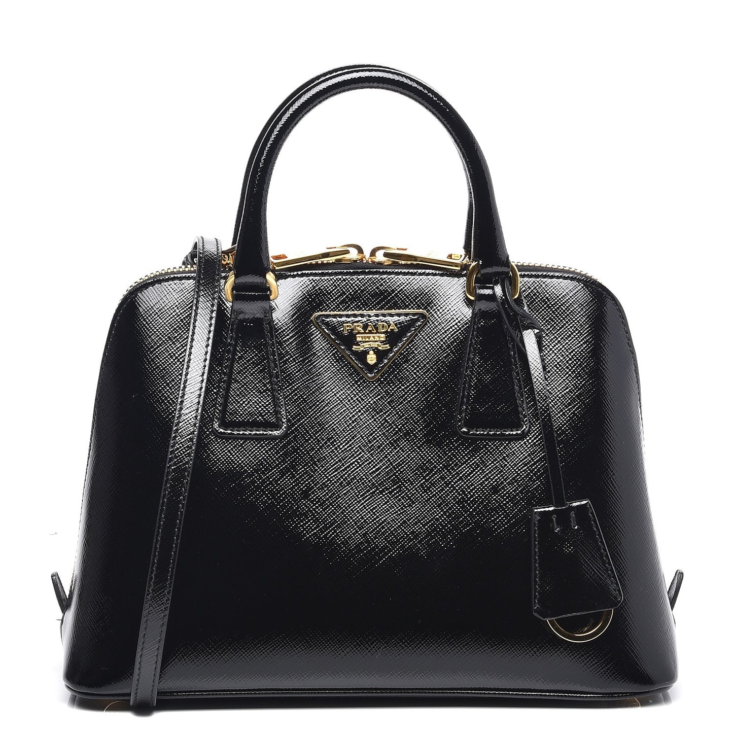 Saffiano Vernice Small Promenade Tote Black