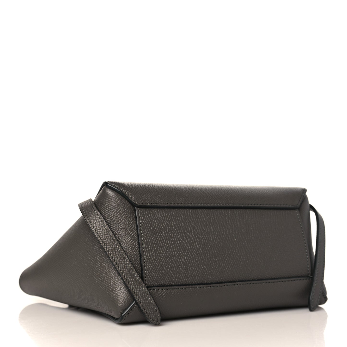 Grained Calfskin Nano Belt Bag Grey