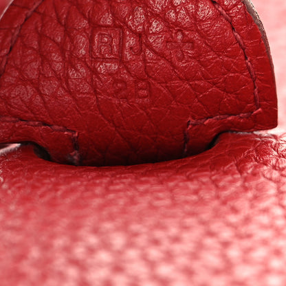Hermes Taurillon Clemence Evelyne III PM Rouge Garance 7 of 10