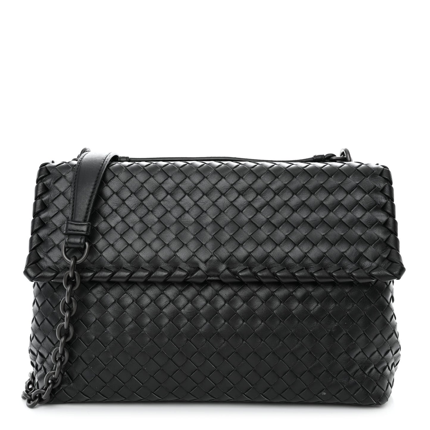 Nappa Intrecciato Large Olimpia Bag Black