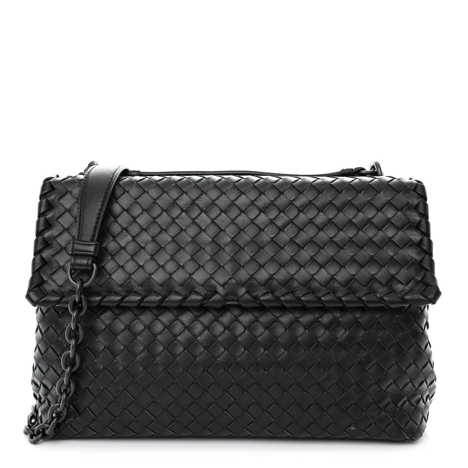 Bottega Veneta Nappa Intrecciato Large Olimpia Bag Black 1 of 11