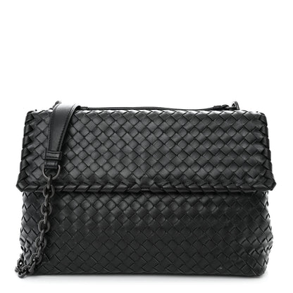 Bottega Veneta Nappa Intrecciato Large Olimpia Bag Black 1 of 11