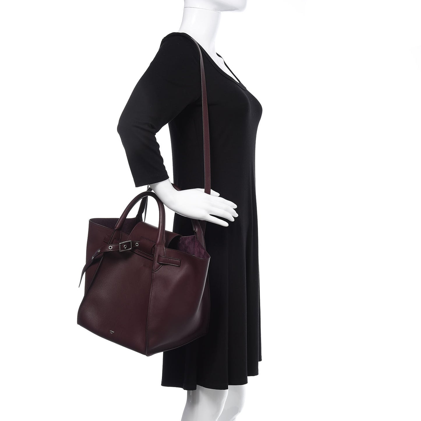 Smooth Calfskin Small Big Bag Burgundy