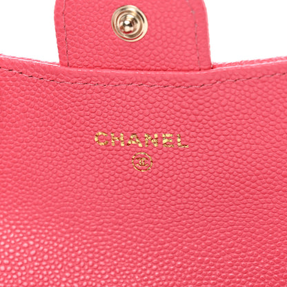 Chanel Caviar Quilted Flap Card Holder Wallet Pink 6 of 8