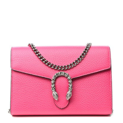Gucci Dollar Calfskin Crystal Mini Dionysus Chain Wallet Box Pink 1 of 9