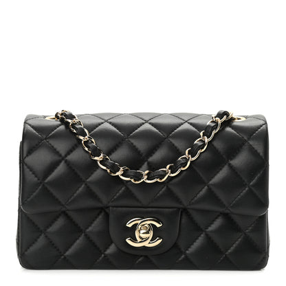 Chanel Lambskin Quilted Mini Rectangular Flap Black 1 of 12