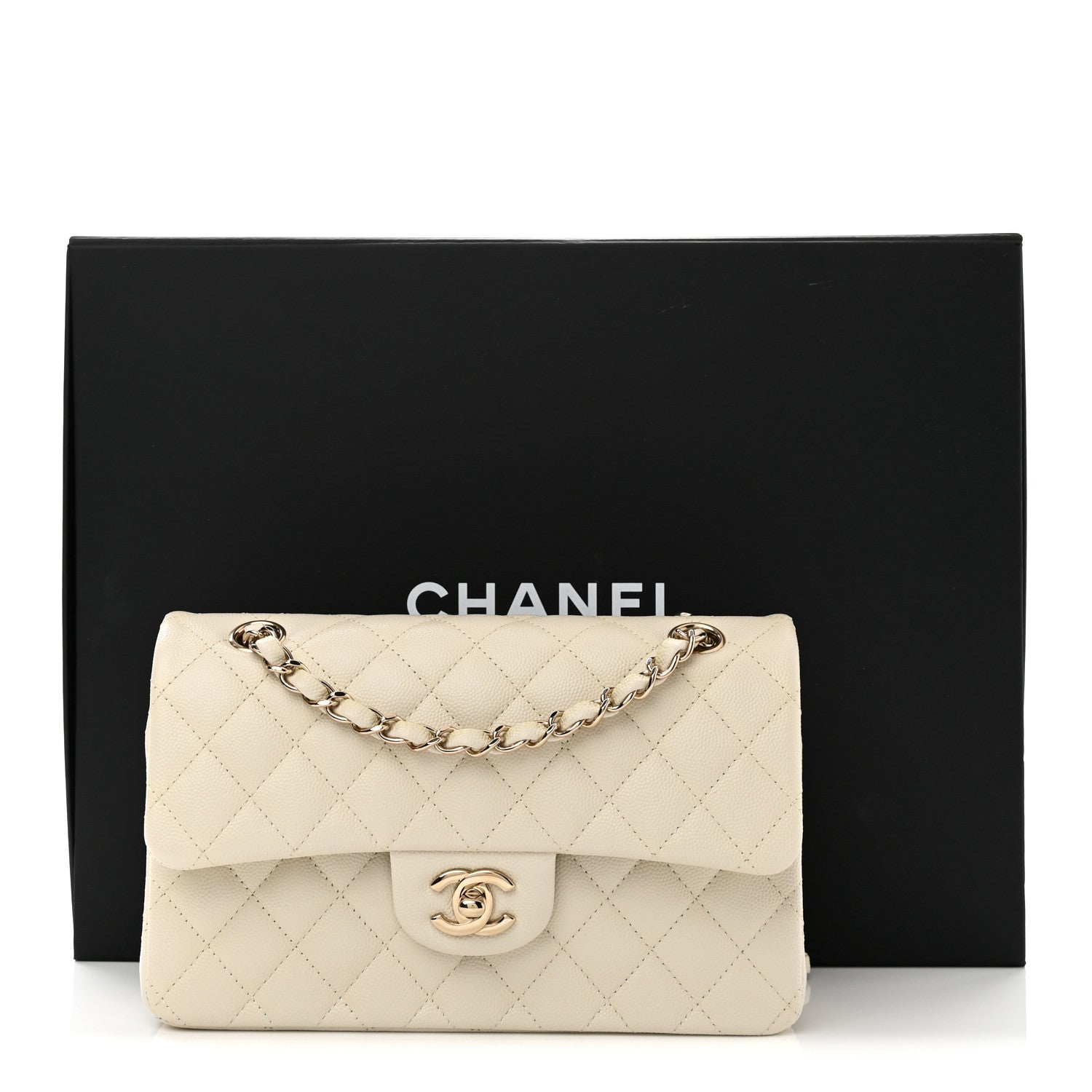 Chanel Caviar Quilted Small Double Flap White 11 of 11