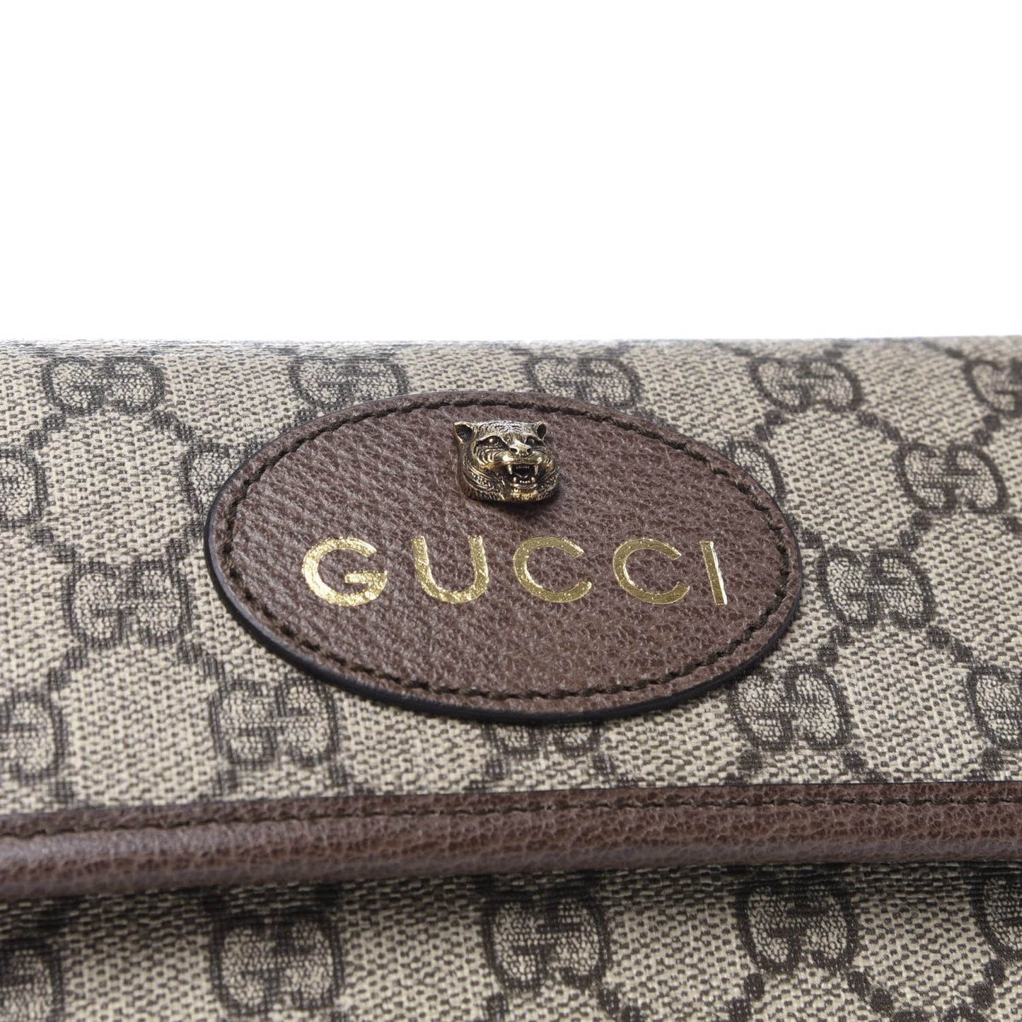 GG Supreme Monogram Neo Vintage Web Belt Bag Brown