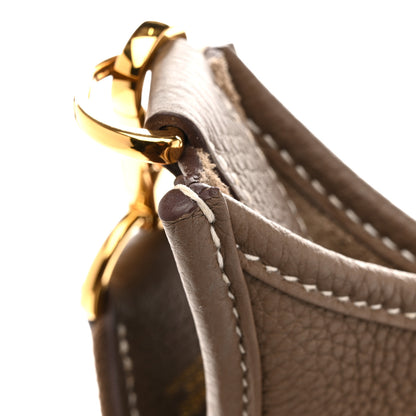 Hermes Taurillon Clemence Evelyne III PM Etoupe 12 of 14