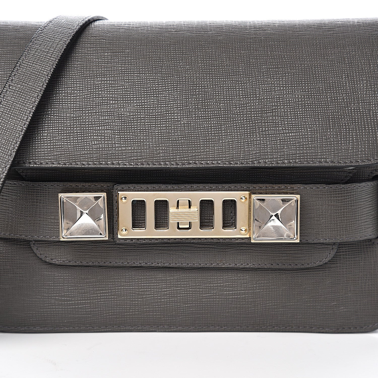 Proenza Schouler New Linosa Mini PS11 Classic Shoulder Bag Heather Grey 9 of 9