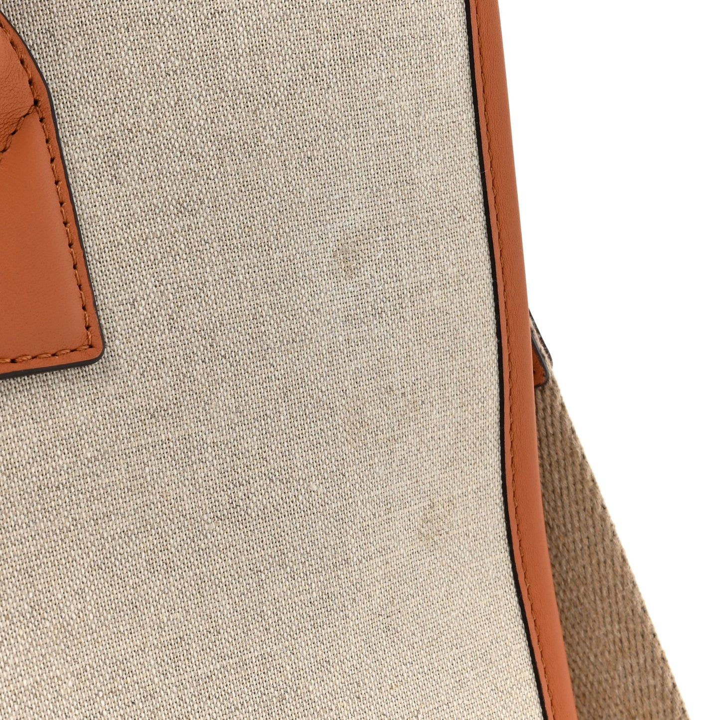 Calfskin Linen Large Munchen Tote Cognac