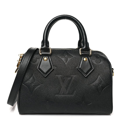 Louis Vuitton Empreinte Monogram Giant Speedy Bandouliere 20 Black 1 of 9