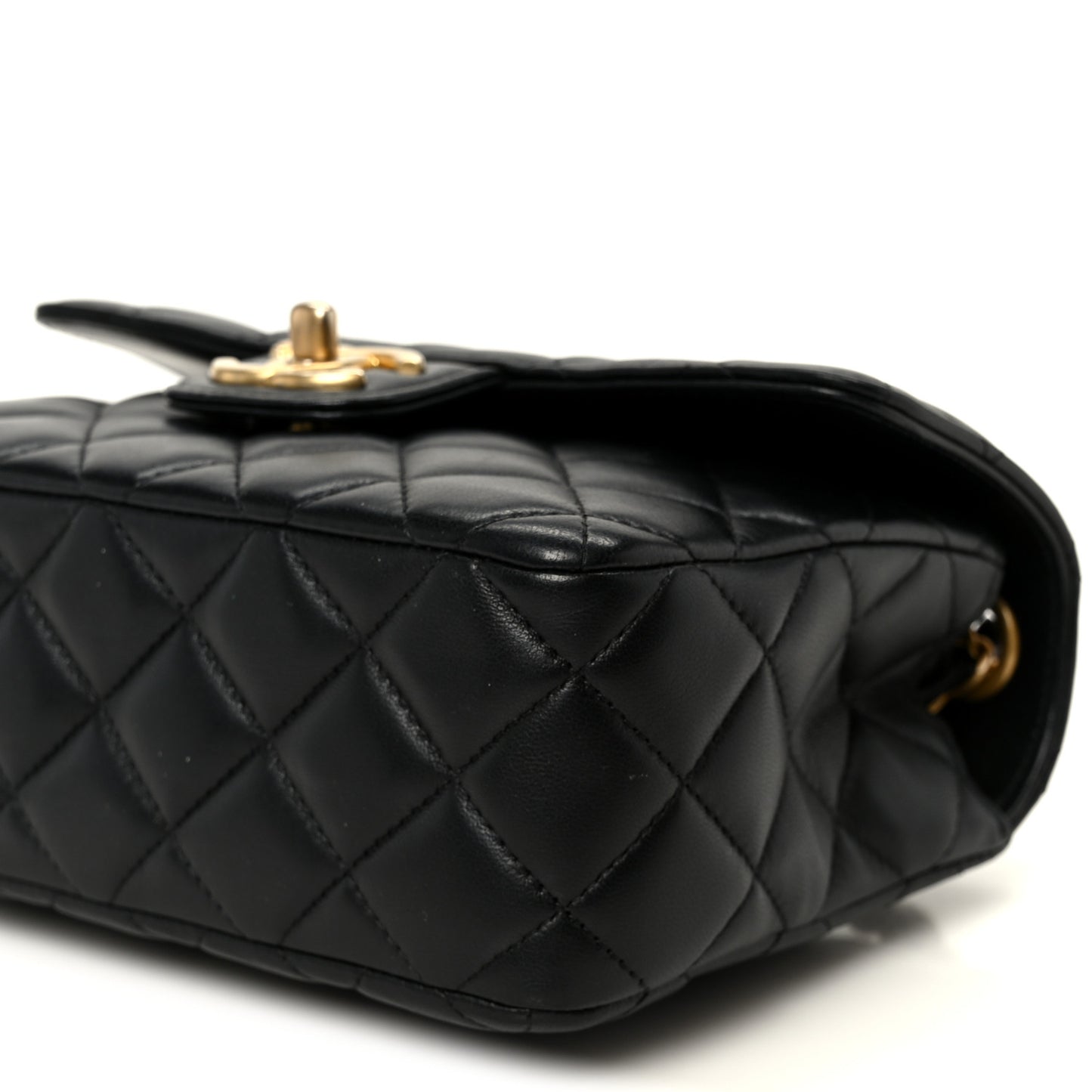 Lambskin Quilted Casino Chips Small Flap Black