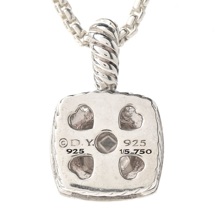 David Yurman Sterling Silver 18K Yellow Gold Diamond Petite Albion Dome Pendant Necklace 4 of 5