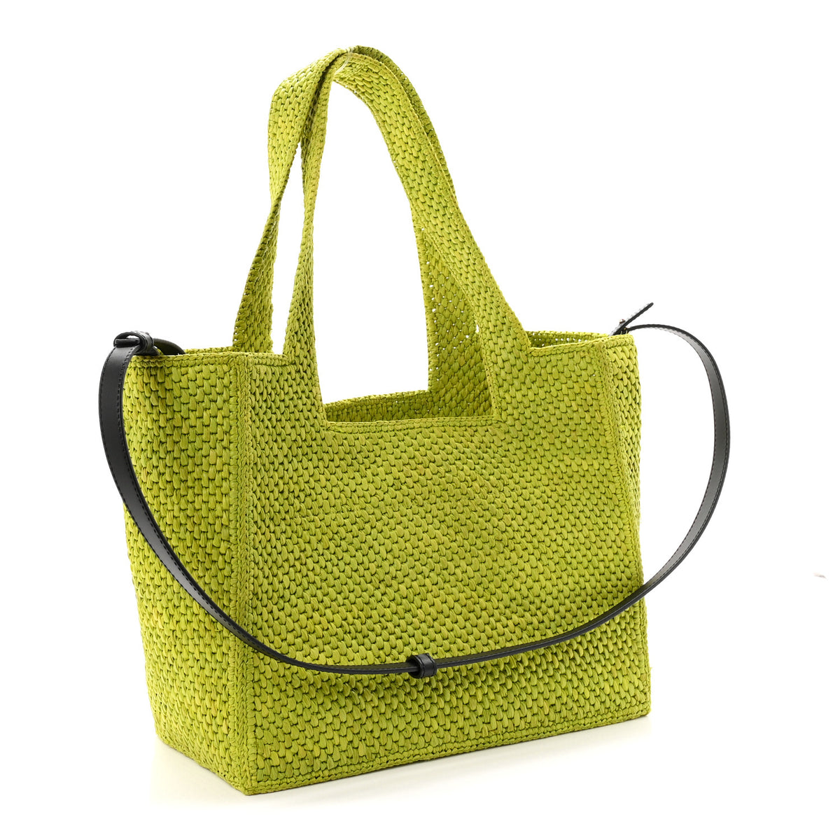 Loewe X PAULA'S IBIZA Raffia Medium  Font Tote Meadow Green 3 of 10