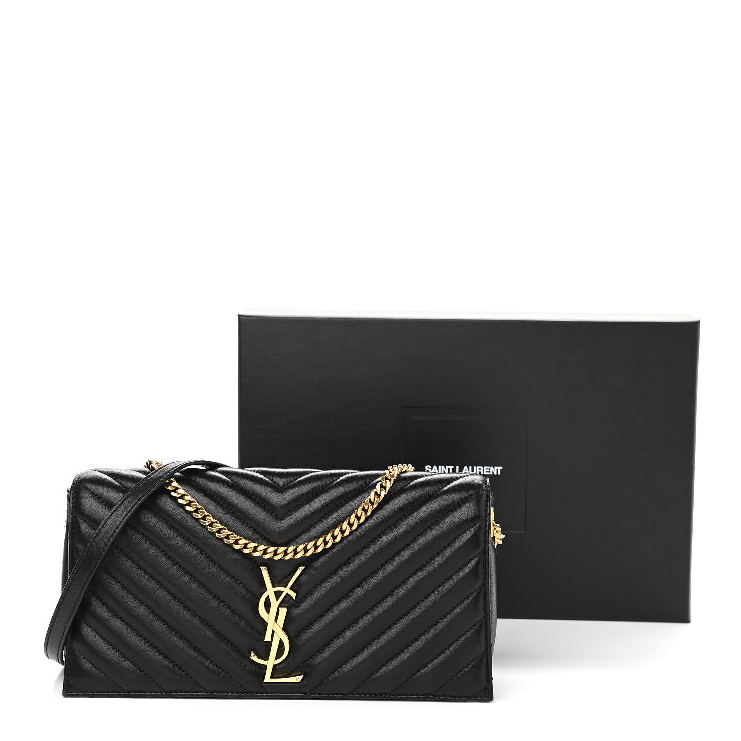Saint Laurent Lambskin Matelasse Monogram Kate 99 Black 16 of 16