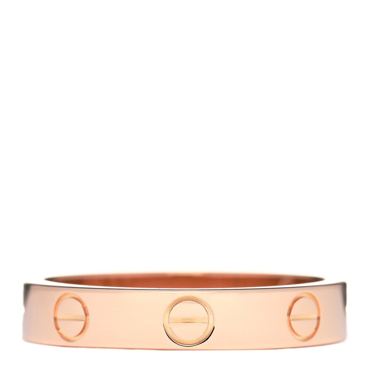 18K Pink Gold 3.5mm LOVE Wedding Band Ring 53 6.25